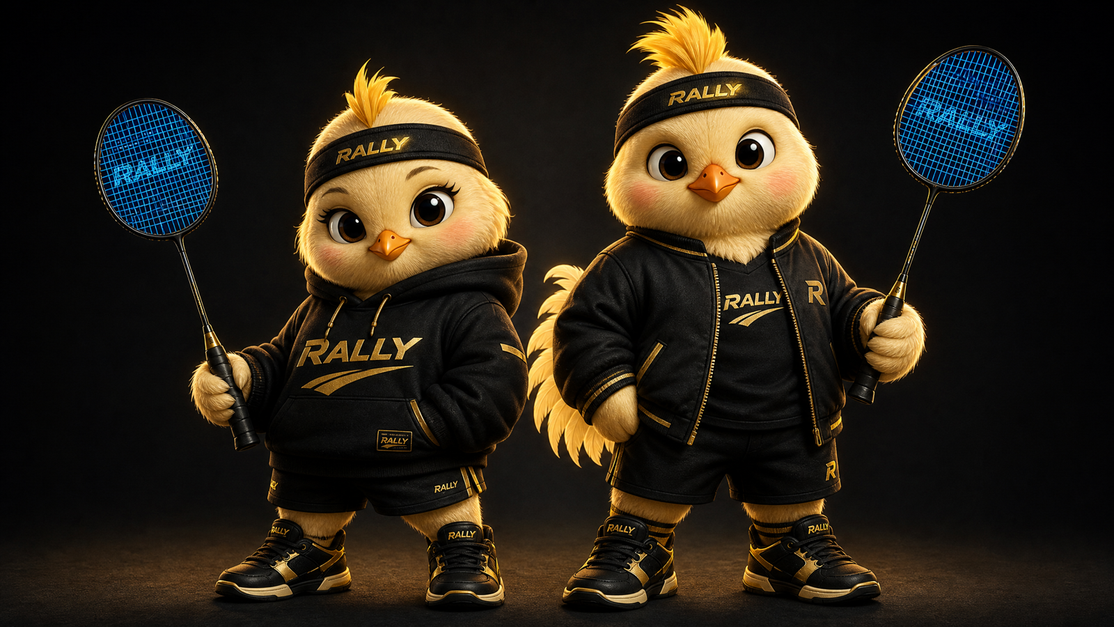 Rally badminton mascots